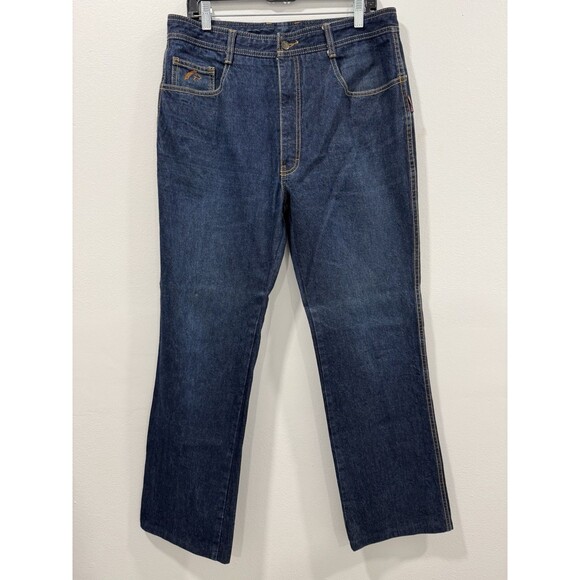 Jordache Horsehead Jeans VTG 80s Dark Blue Rare Edition Size 32 Inch NWOT - Picture 1 of 7